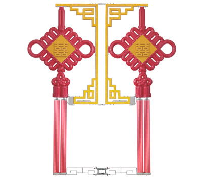 MB型發(fā)光支架帶雙喜字中國結(jié)燈